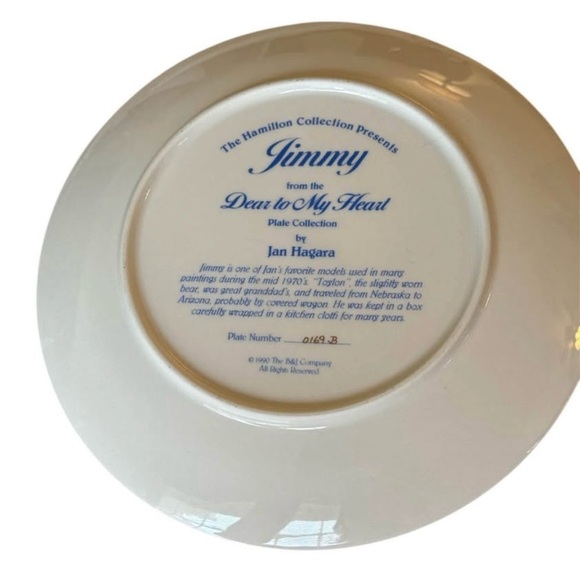 Hamilton Collection Jan Hagara "Dear To My Heart" Collection - 3 Plate Set  1990 - Picture 3 of 7